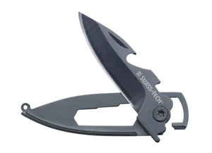 Раскладной нож брелок мультиинструмент Swiss+Tech BLAK Slim Knife Multitool ST45019