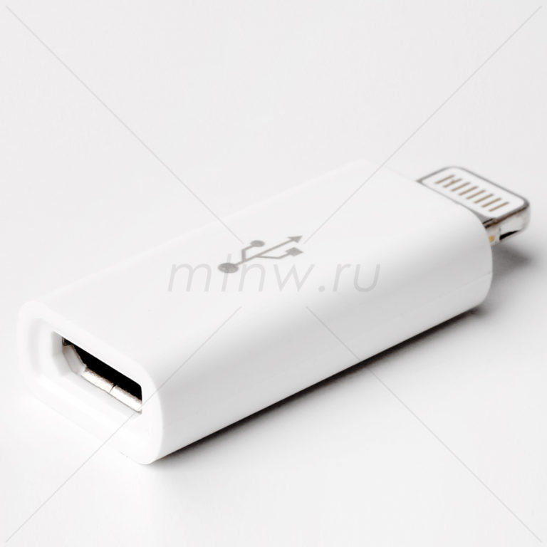 Переходник с разъема micro USB на Lightning 8-pin